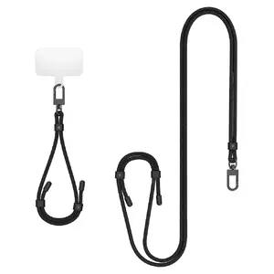 Strap Spigen Universal Cross Body Strap and Wrist Strap with ConTag Set — black, fabric and plastic, 2 pcs