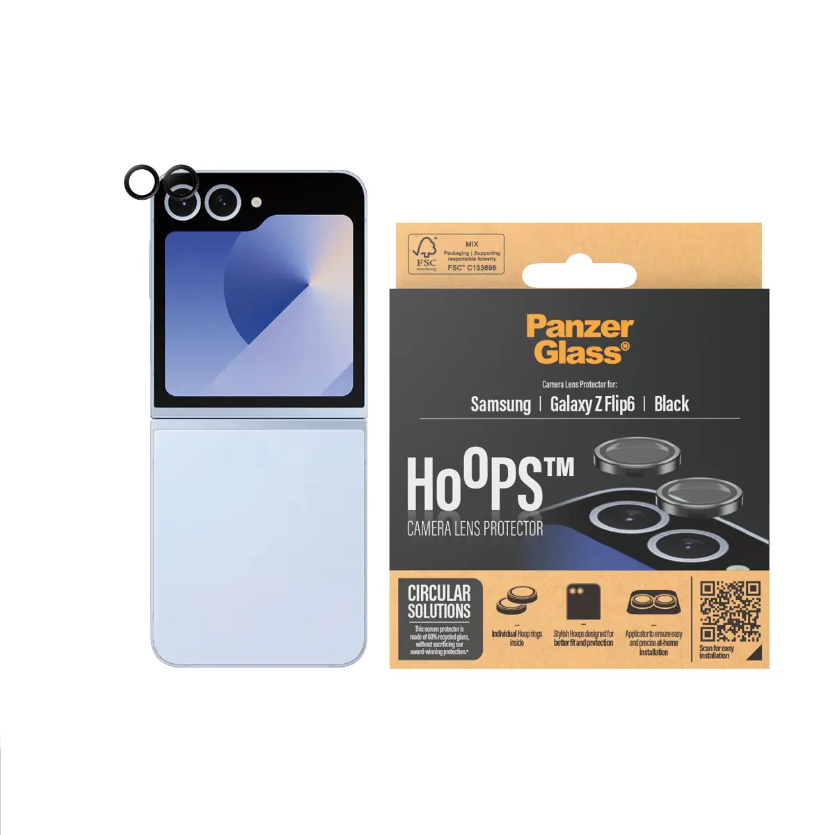 Защита камеры PanzerGlass Hoops для Samsung Galaxy Z Flip6 Photo 2