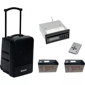 Portable Wireless PA System Omnitronic MOM-10BT4 with CD player, USB, SD and 2 rechargeable batteries