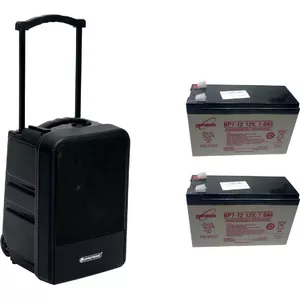 Portable Wireless PA System Omnitronic MOM-10BT4 with Bluetooth, 2x Rechargeable Battery