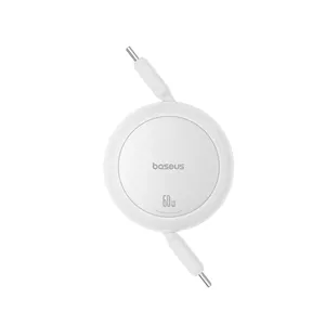 USB-C to USB-C cable Baseus Free2Pull 1 m — white, 0.48 Gbit/s