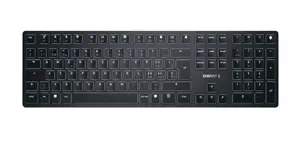 Keyboard CHERRY KW X ULP — Full-size USB + RF Wireless + Bluetooth, QWERTZ Swiss, Black, LED backlight, 111 keys