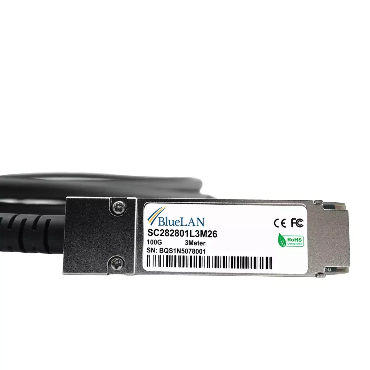 DAC kabelis BlueOptics FN-CABLE-QSFP28-3-BL Photo 3