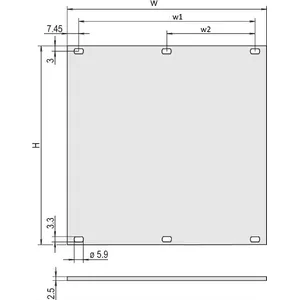 2U 42HP Front Panel Rack Accessory by SCHROFF (model 30847459)