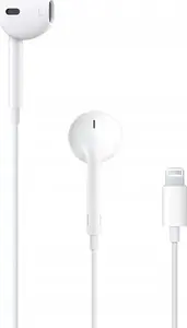 Проводная внутриканальная гарнитура Apple EarPods с разъемом Lightning и встроенным микрофоном для звонков и музыки, белая MWTY3ZM/A