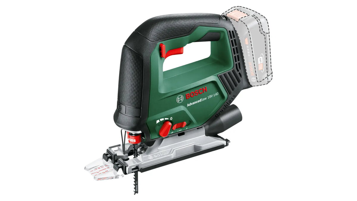Bosch AdvancedSaw 18V-140 Bezvadu finierzāģis ar