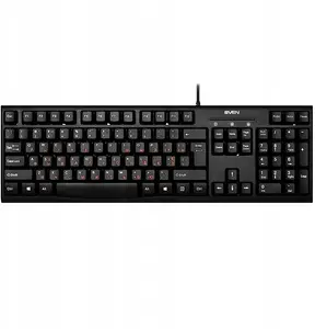 Keyboard SVEN KB-S300 black — 104 keys, full-size wired layout
