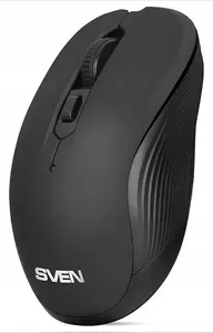 Беспроводная мышь SVEN RX-560SW — чёрная, бесшумная, Bluetooth 5 + 1 приёмник, 800–1600 DPI, Soft Touch