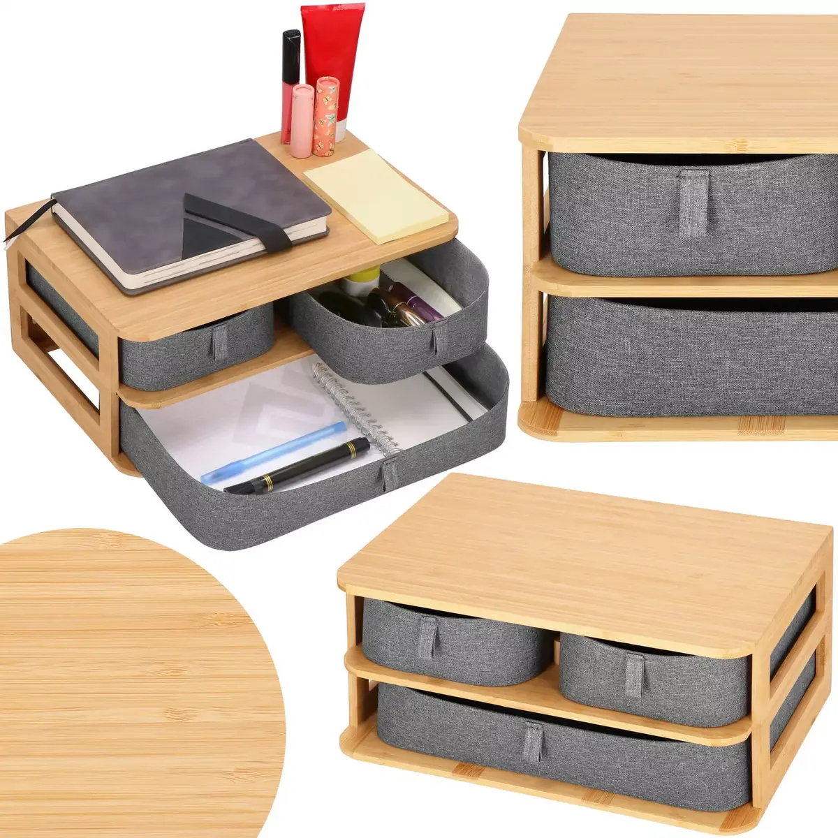 Springos HA0161 bambusa organizators 3 atvilktnes Photo 3