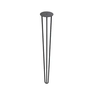 Hairpin Leg Sourcing D8 L710 Black — steel furniture leg, diameter 8 mm, length 710 mm