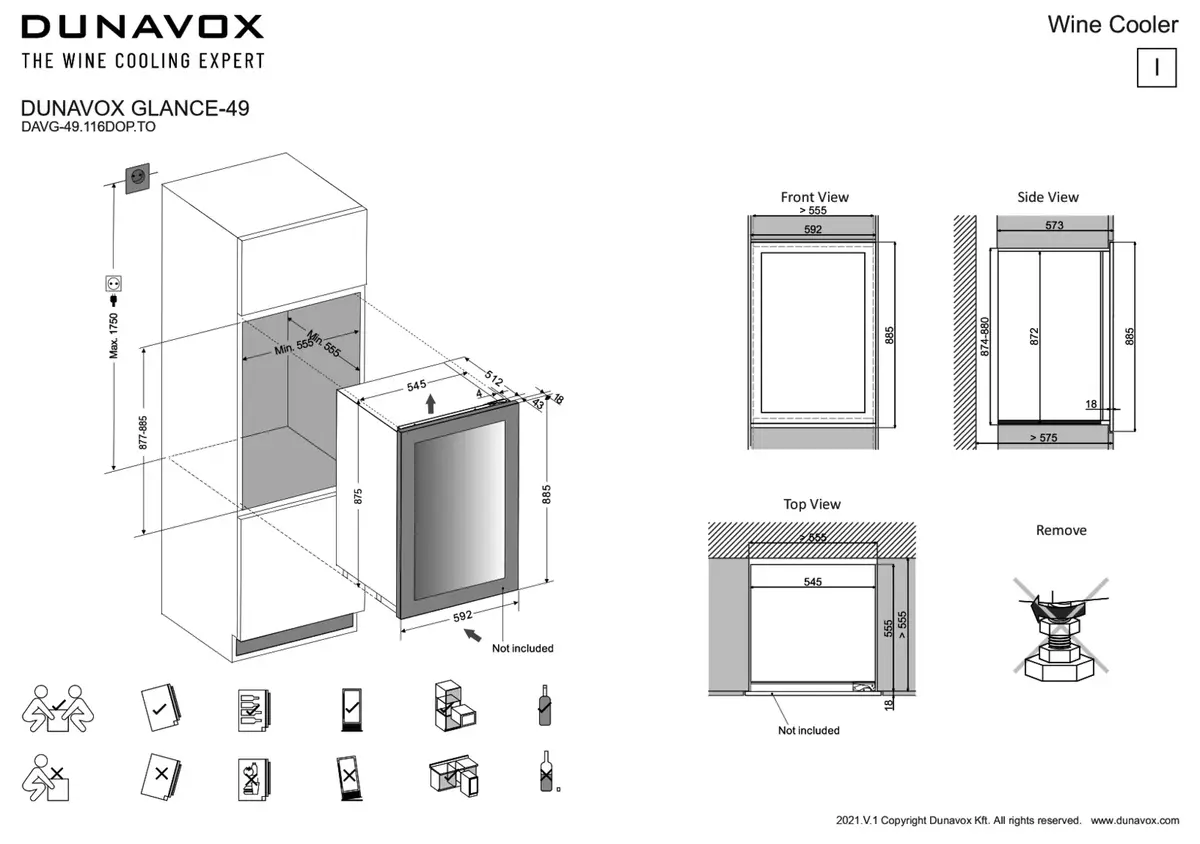 Dunavox DAVG49.116DOP.TO двухзонный винный шкаф Photo 5