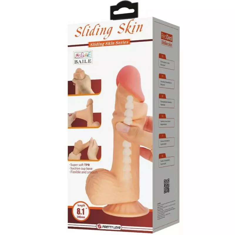 Реалистичный дилдо Pretty Love Sliding Skin Series 20,6 см Photo 7