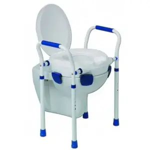 Сиденье для туалета Aston Clipper VII 500431 — регулируемое медицинское сиденье, полипропилен, рама алюминий/сталь, внутр. диаметр 25×21 см