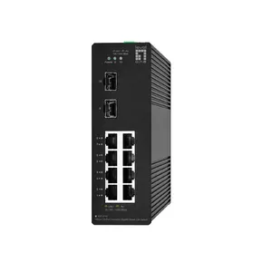 Pārvaldāms slēdzis LevelOne Hilbert 10-portu industriālais Gigabit 8x RJ45 2x SFP