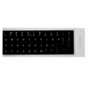 Keyboard Stickers Black/White English Laminated Blister pack