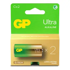 Одноразовая батарея GP Batteries Ultra Alkaline GP14AU C LR14 10 лет хранения