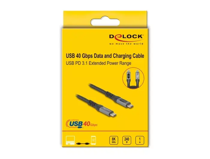 Кабель DeLOCK USB 40 Гбит/с для передачи данных и быстрой зарядки Photo 6