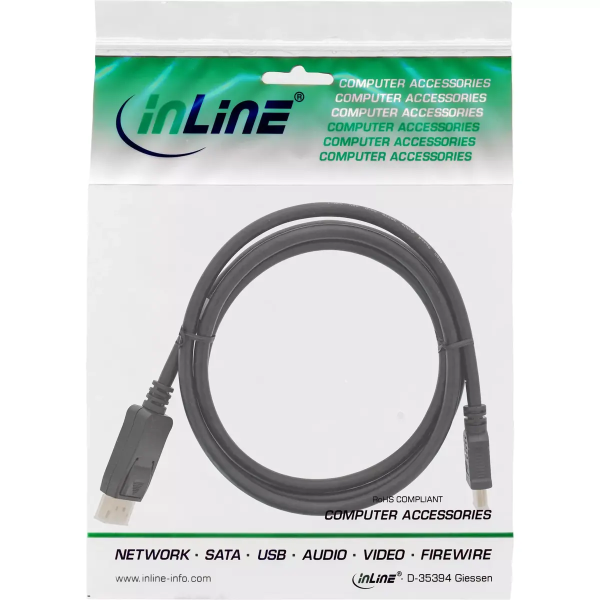 DisplayPort uz HDMI konvertējošais kabelis InLine 17186 Photo 2