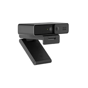 Cisco Desk Camera 4K Carbon Black with 13 MP, 3840 x 2160 Resolution, USB-C Interface, Dual Microphones, and Face Tracking