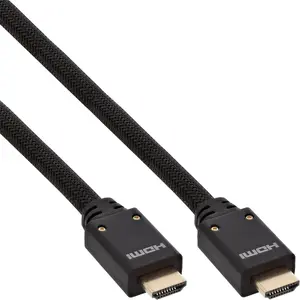 InLine Активный кабель HDMI High Speed с Ethernet штекер-штекер нейлоновая оплетка позолоченные контакты 10м черный
