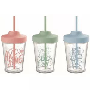 Stikla smoothies glāze 500 ml MPL Consulting — atkārtoti lietojama, dažādas krāsas, stikls