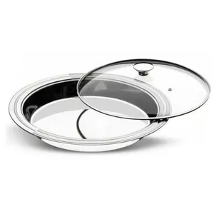 Casserole Tramontina BR0161528/394 39 cm with glass lid, stainless steel