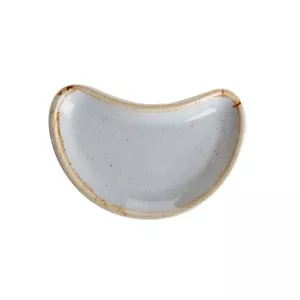 Curved snack plate Porland SEASONS 11 cm, gray, porcelain, oven and microwave safe