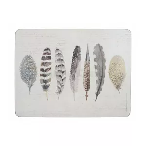 Galda paliktņu komplekts 6 gab. Creative Tops FEATHERS, lakota korķis, 30 x 22,8 x 0,5 cm