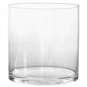 Glass Cylinder Vase Arkolat H12cm D12cm, clear glass (model 913)