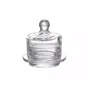Glass dessert/butter container WMF DESERTA D9.8cm H10cm with lid