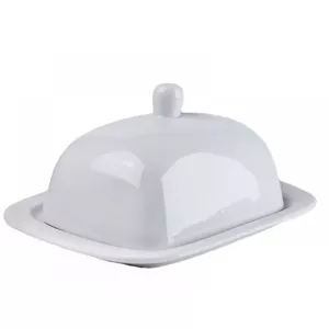 Porcelain butter dish MPL Consulting PL4124302157 18×13×9 cm with lid and handle