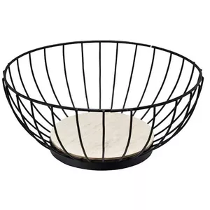 Augļu trauks MPL Consulting PL4123494124 — 28 cm melns metāls ar apgaismojumu