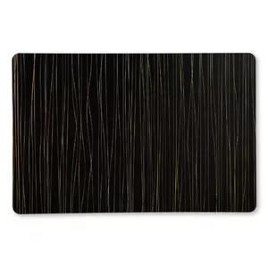 Serving tray KESPER DE7677601 43.5×28 cm black polypropylene with gold stripes