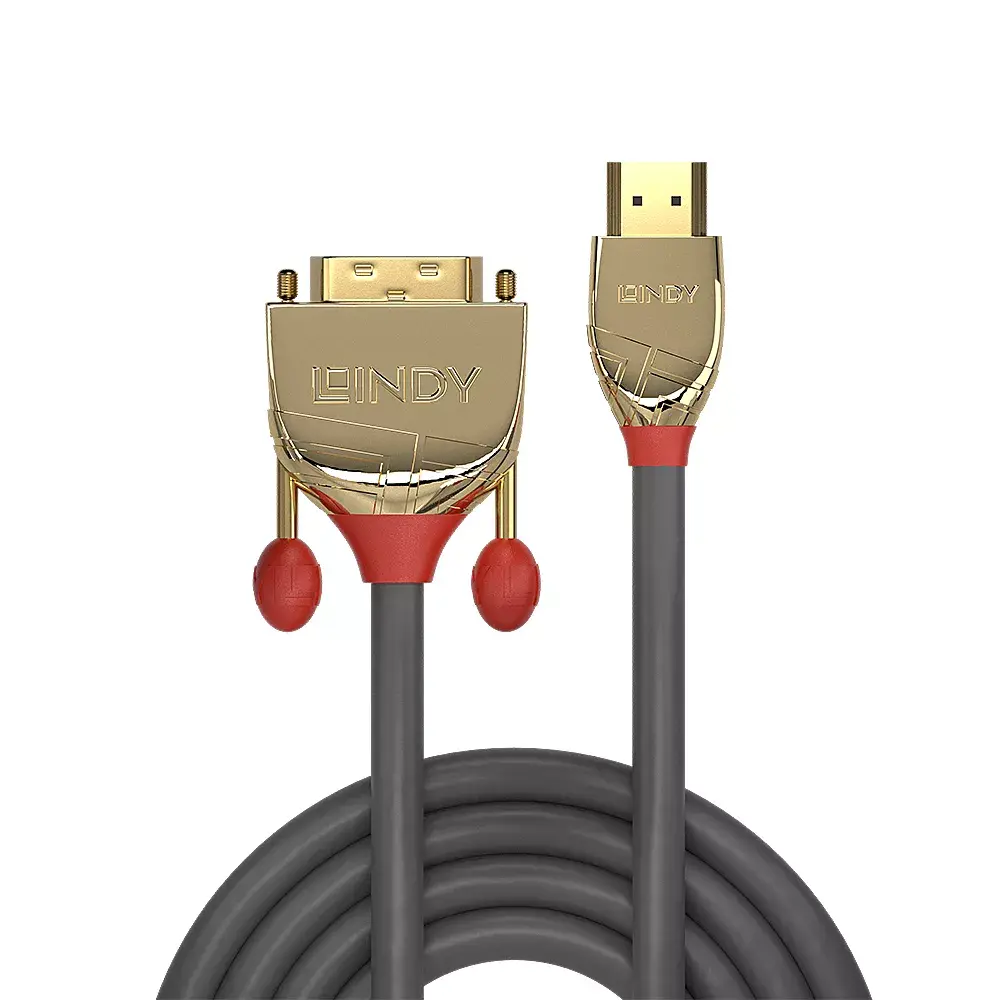 HDMI uz DVI-D kabelis Lindy 10m Gold Line Photo 2