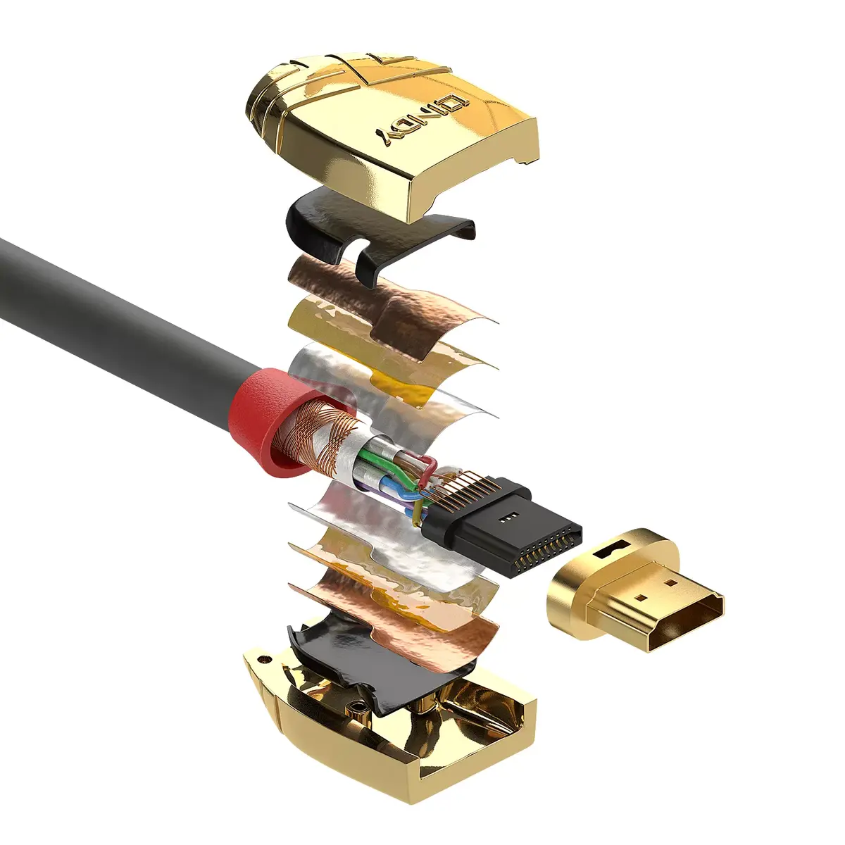 HDMI kabelis Lindy 1m High Speed Gold Line Photo 3