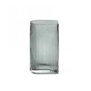 Glass vase WMF STYLE LIGHTS H30 cm, grey tinted, straight-sided 30 cm height
