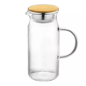 Thermal Mug Wilmax GB75WL-888207A 1 L with Bamboo Lid, Tempered Glass