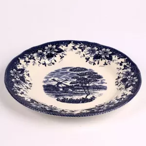Ceramic serving plate Claytan Fish WINDMILL BLUE DESERTA 20.7 cm