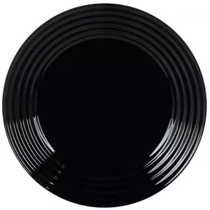 Dinner plate Luminarc Harena Black 25 cm — tempered glass porcelain-style table plate