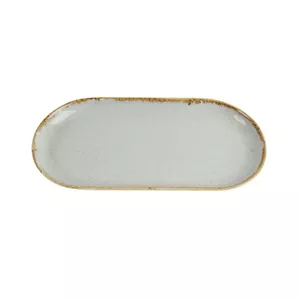 Porland oval porcelain plate TR1204ALM001954 15×30 cm, grey