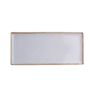 Rectangular porcelain plate Porland TR1204ALM001596 36×15 cm grey