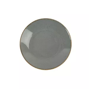 Dinner plate Porland SEASONS 26 cm Dark Grey — Porcelain, 26 cm diameter