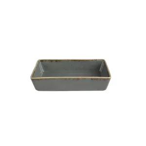 Porland porcelain plate TR1204ALM002481 dark gray rectangular 13x10 cm
