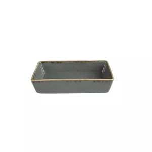 Rectangular plate Porland TR1204ALM002478 Dark Grey 16×11 cm - porcelain serving plate