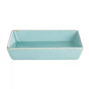 Rectangular porcelain plate Porland TR1204ALM002057 13×10 cm, turquoise