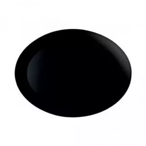 Oval serving plate Luminarc DIWALI BLACK 25×33 cm, tempered glass, microwave- and dishwasher-safe