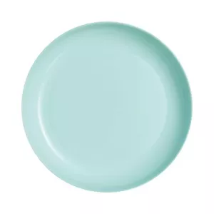 Dinner plate Luminarc FRIENDS TIME TURQUOISE 25 cm — opal glass, round, dishwasher- and microwave-safe
