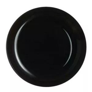Dinner plate Luminarc FRIENDS TIME BLACK 21 cm, tempered glass, black finish