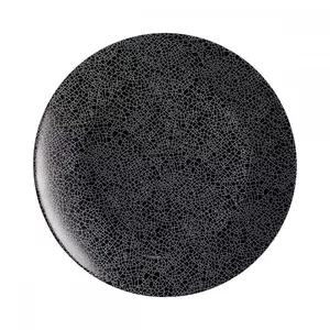 Dinner plate Luminarc ZOE BLACK 25 cm — tempered glass, microwave-safe, dishwasher-safe