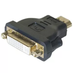 Cable gender changer Exertis Connect 127951 — HDMI to DVI‑I, gold‑plated contacts, black